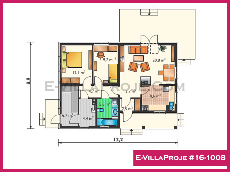 Ev Villa Proje #16 - 1008 Çelik Ev Projesi - Görsel 2