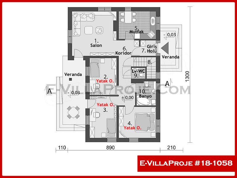 Ev Villa Proje #18 - 1058 Çelik Ev Projesi - Görsel 2