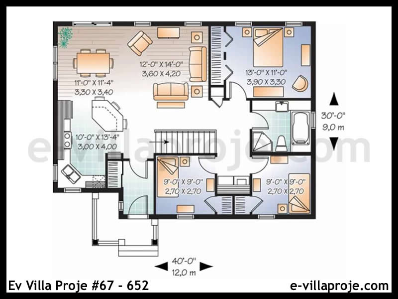 Ev Villa Proje #67 - 652 Çelik Ev Projesi - Görsel 2