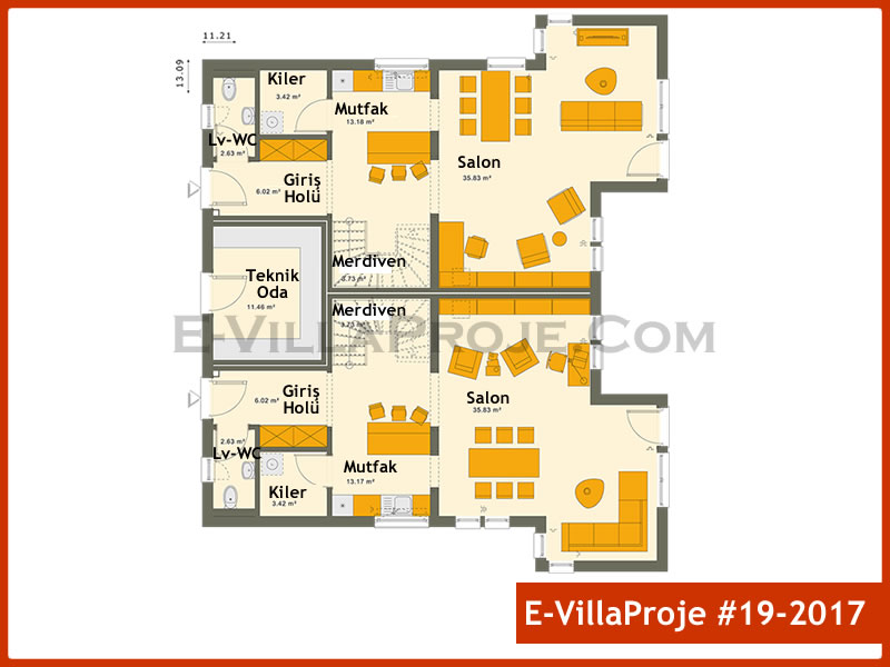 Ev Villa Proje #19 - 2017 Çelik Ev Projesi - Görsel 2