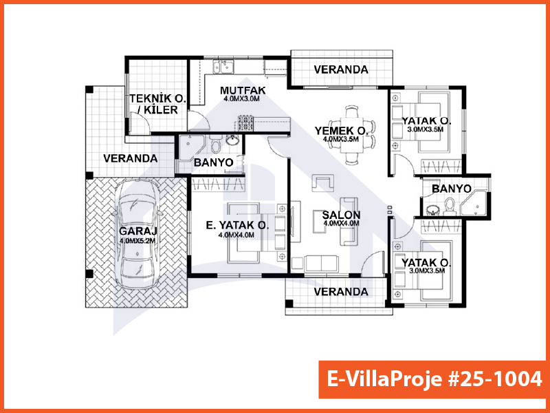Ev Villa Proje #25 - 1004 Çelik Ev Projesi - Görsel 2