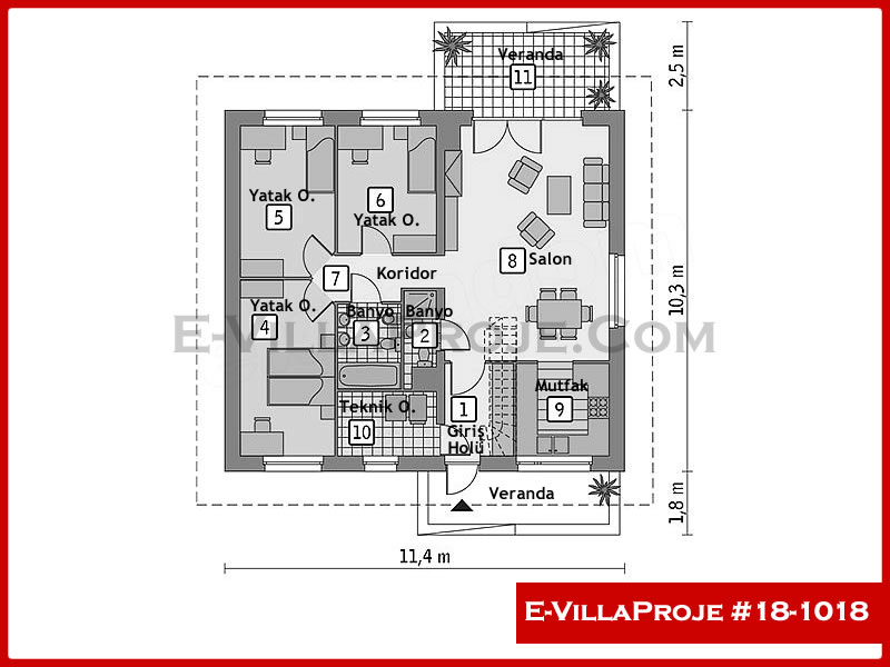 Ev Villa Proje #18 - 1018 Çelik Ev Projesi - Görsel 2