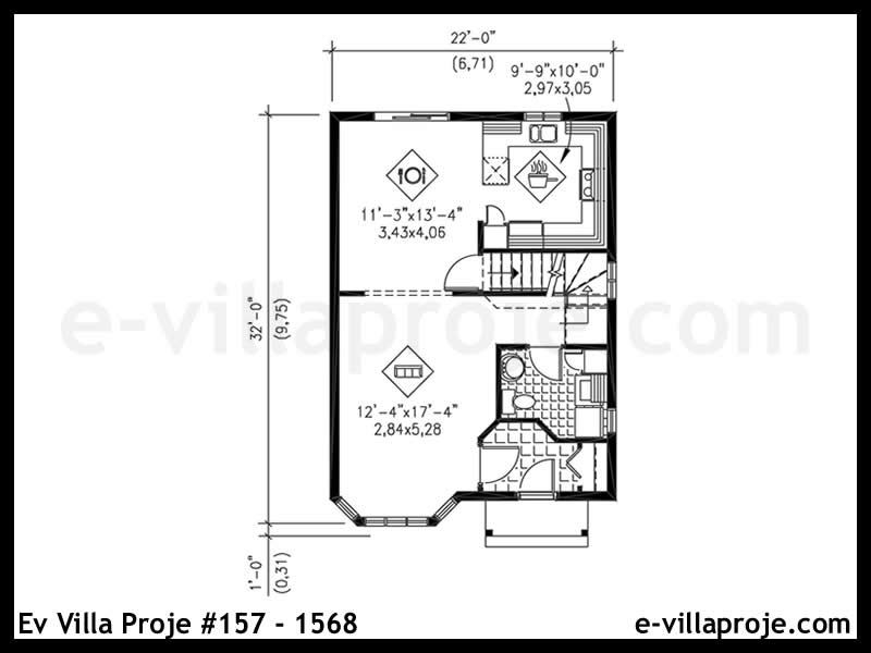 Ev Villa Proje #157 - 1568 Çelik Ev Projesi - Görsel 2