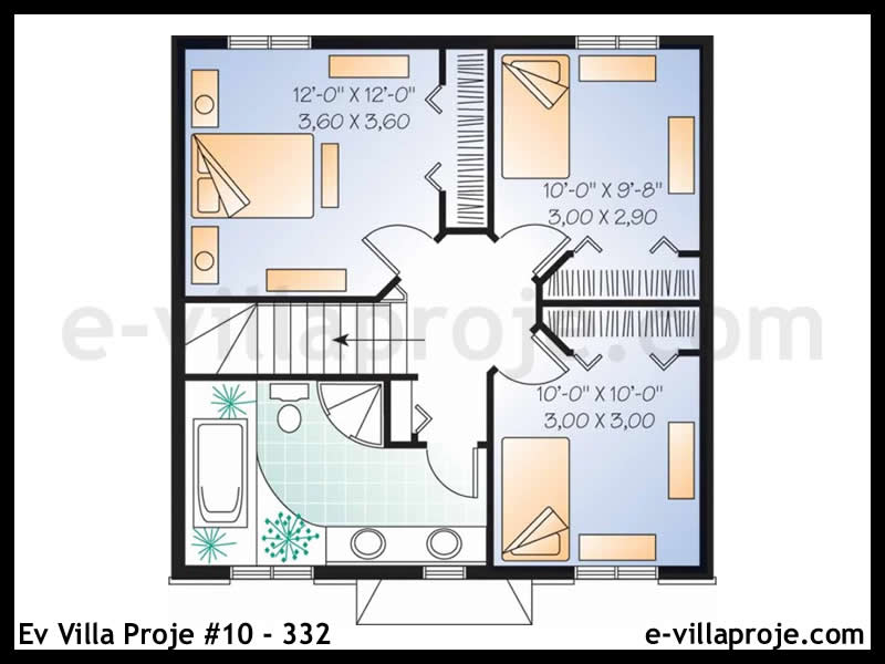 Ev Villa Proje #10 - 332 Çelik Ev Projesi - Görsel 3