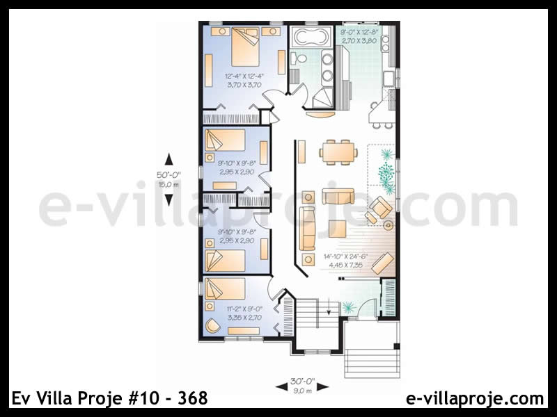 Ev Villa Proje #10 - 368 Çelik Ev Projesi - Görsel 2