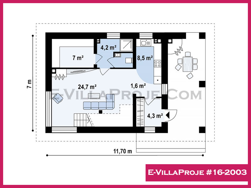 Ev Villa Proje #16 - 2003 Çelik Ev Projesi - Görsel 2