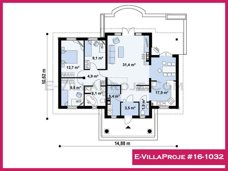 Ev Villa Proje #16 - 1032 Çelik Ev Projesi - Görsel 2