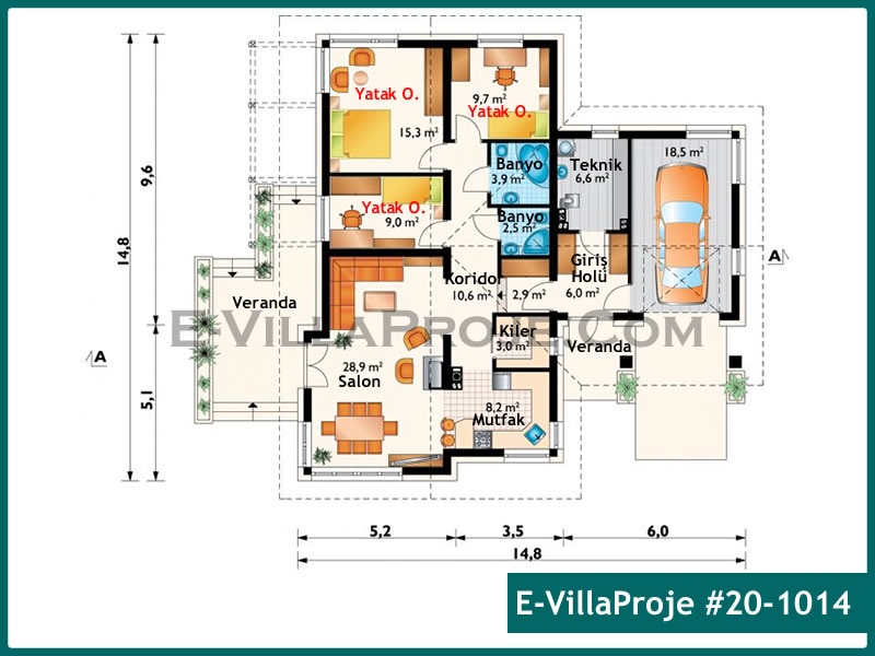 Ev Villa Proje #20 - 1014 Çelik Ev Projesi - Görsel 2