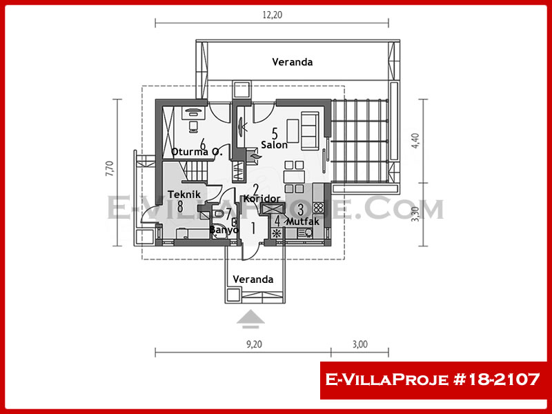 Ev Villa Proje #18 - 2107 Çelik Ev Projesi - Görsel 2