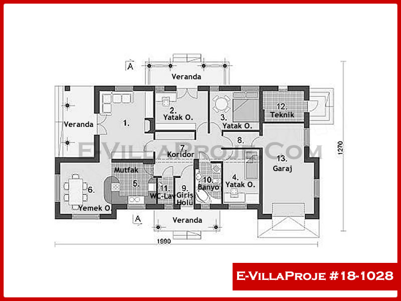 Ev Villa Proje #18 - 1028 Çelik Ev Projesi - Görsel 2