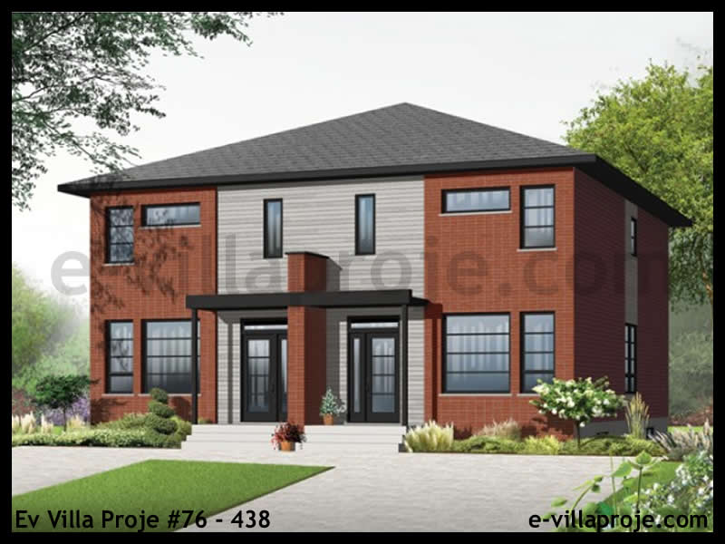Ev Villa Proje #76 - 438 Çelik Villa Modeli ve 3D Tasarımı