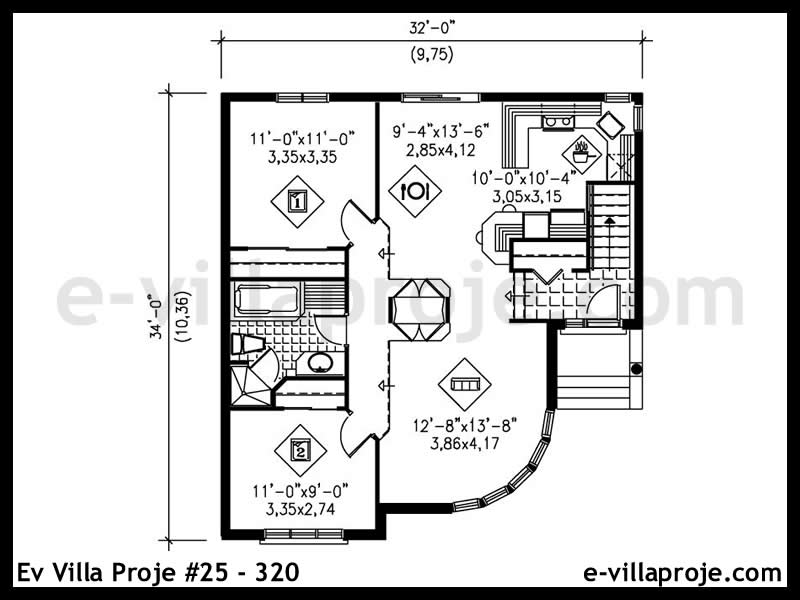 Ev Villa Proje #25 - 320 Çelik Ev Projesi - Görsel 2