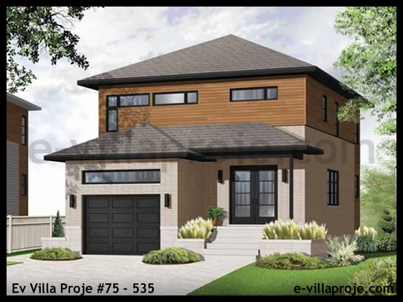 Ev Villa Proje #75 - 535 Çelik Villa Modeli ve 3D Tasarımı