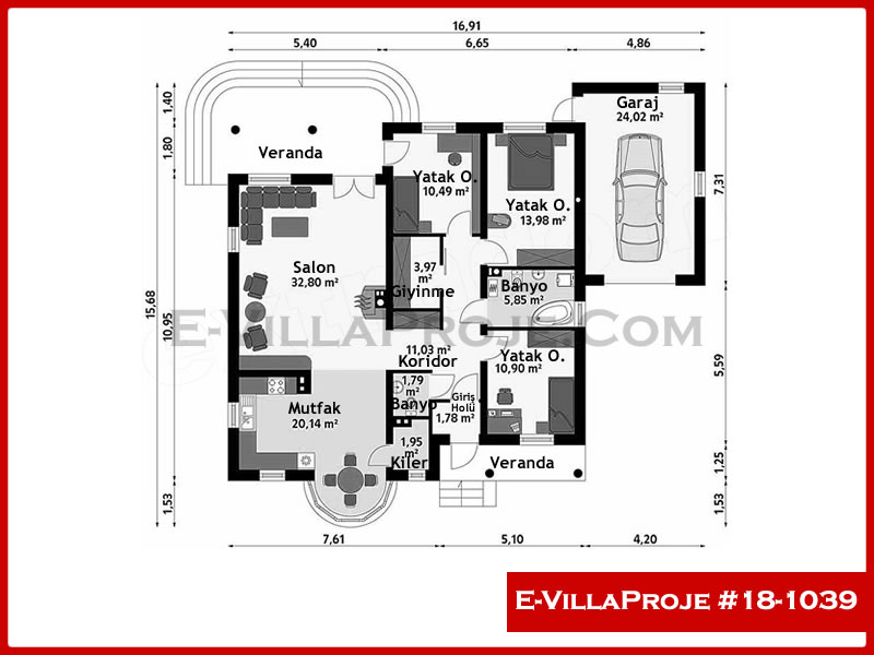 Ev Villa Proje #18 - 1039 Çelik Ev Projesi - Görsel 2