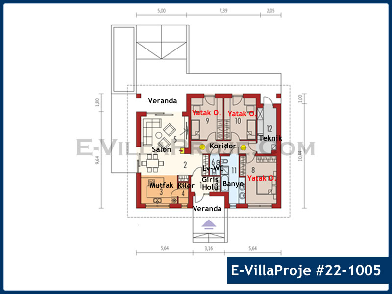 Ev Villa Proje #22 - 1005 Çelik Ev Projesi - Görsel 2