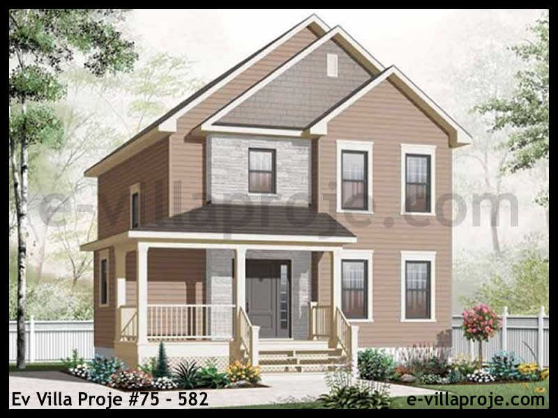 Ev Villa Proje #75 - 582 Çelik Villa Modeli ve 3D Tasarımı