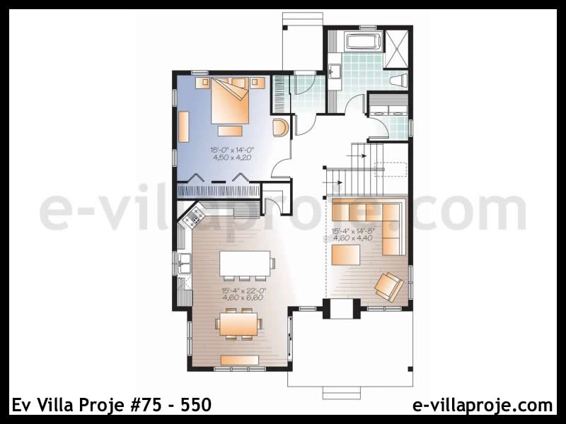 Ev Villa Proje #75 - 550 Çelik Ev Projesi - Görsel 2