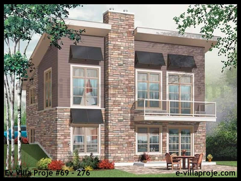Ev Villa Proje #69 - 276 Çelik Villa Modeli ve 3D Tasarımı