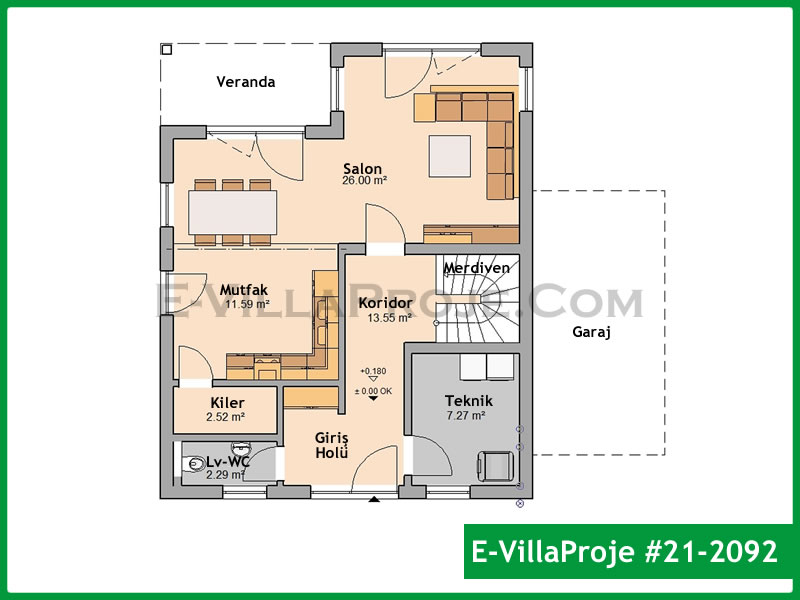 Ev Villa Proje #21 - 2092 Çelik Ev Projesi - Görsel 2