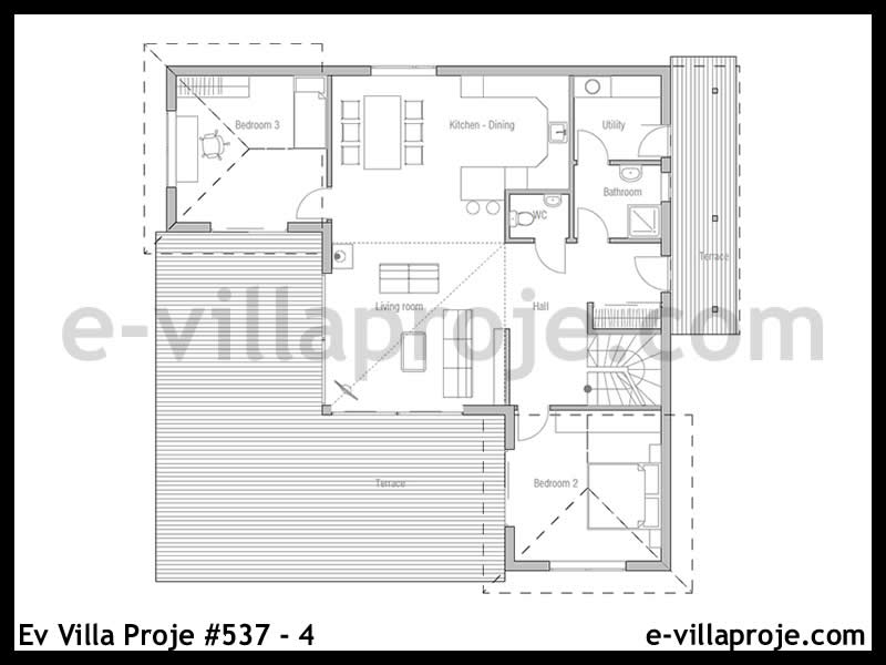 Ev Villa Proje #537 - 4 Çelik Ev Projesi - Görsel 2