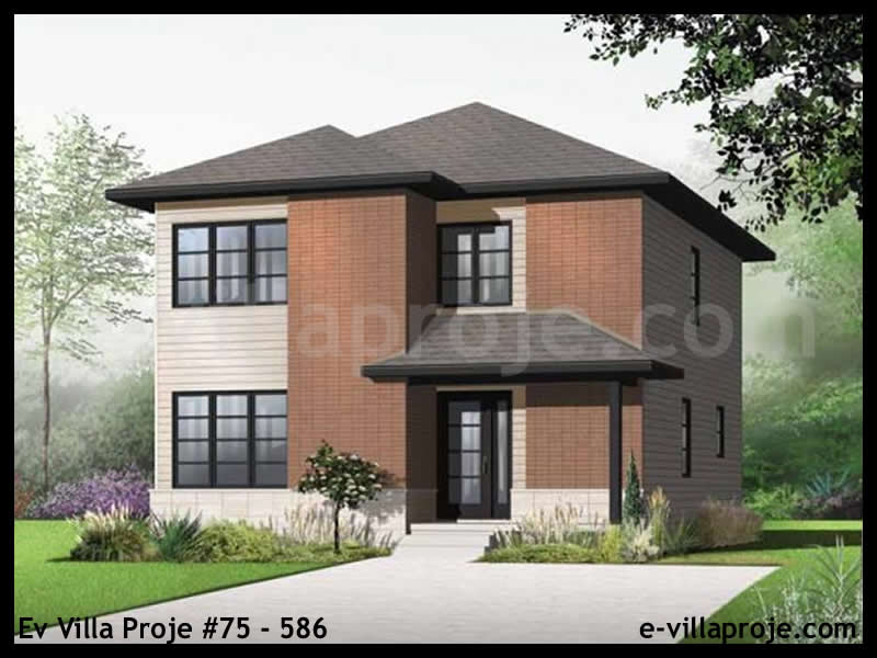 Ev Villa Proje #75 - 586 Çelik Villa Modeli ve 3D Tasarımı