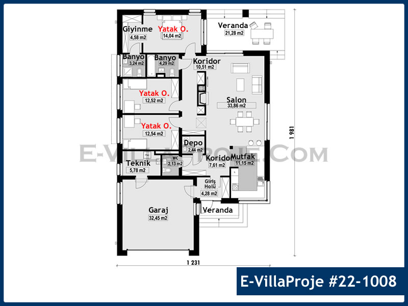 Ev Villa Proje #22 - 1008 Çelik Ev Projesi - Görsel 2