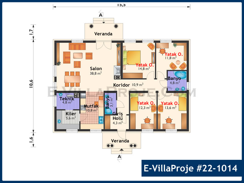 Ev Villa Proje #22 - 1014 Çelik Ev Projesi - Görsel 2