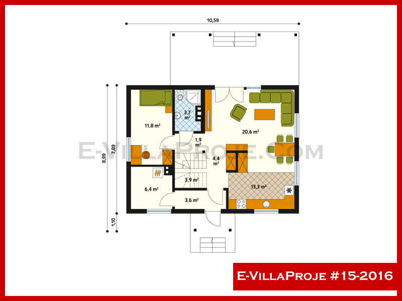 Ev Villa Proje #15 - 2016 Çelik Ev Projesi - Görsel 2