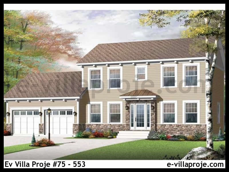 Ev Villa Proje #75 - 553 Çelik Villa Modeli ve 3D Tasarımı