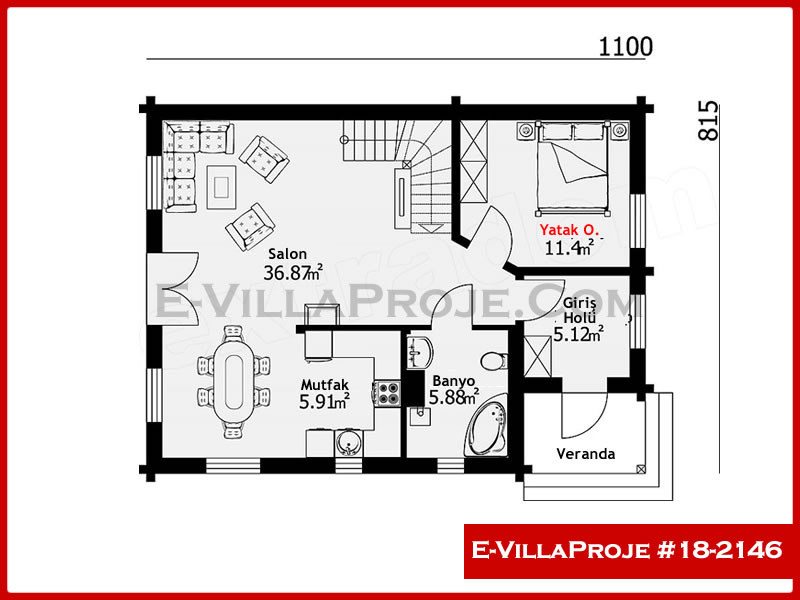 Ev Villa Proje #18 - 2146 Çelik Ev Projesi - Görsel 2