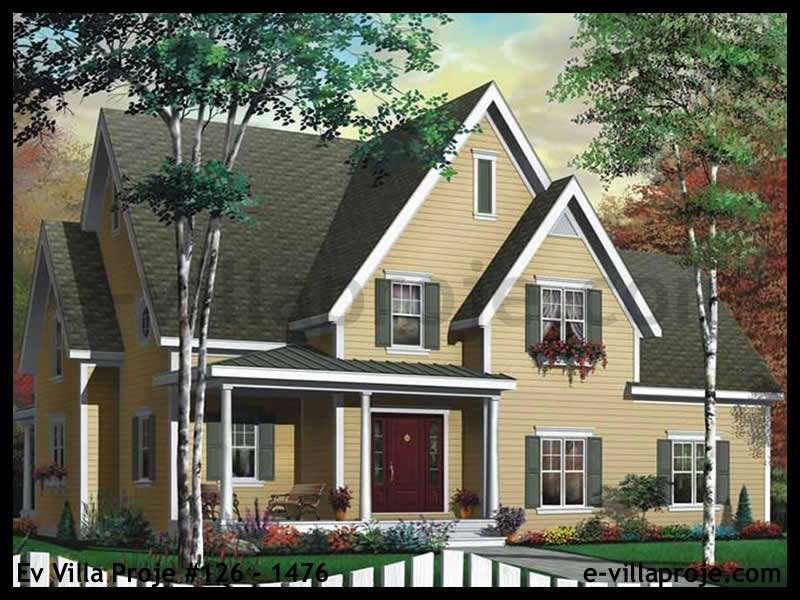 Ev Villa Proje #126 - 1476 Çelik Villa Modeli ve 3D Tasarımı