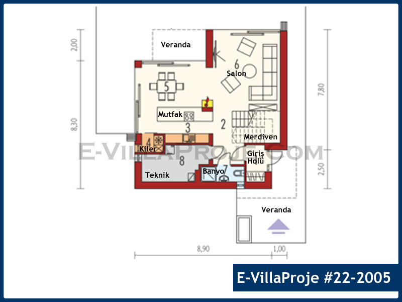 Ev Villa Proje #22 - 2005 Çelik Ev Projesi - Görsel 2