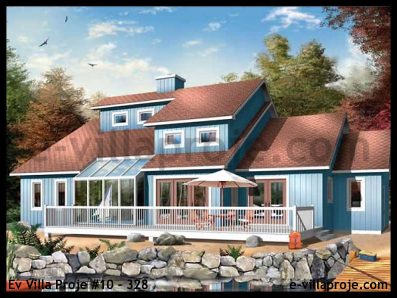 Ev Villa Proje #10 - 328 Çelik Villa Modeli ve 3D Tasarımı