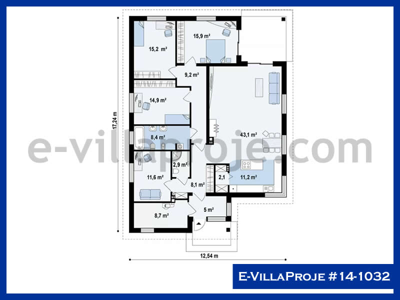 Ev Villa Proje #14 - 1032 Çelik Ev Projesi - Görsel 2