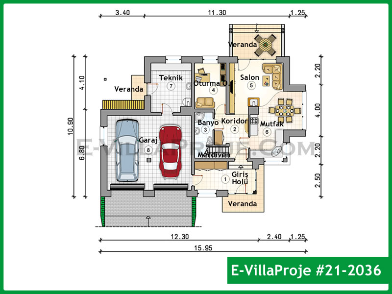 Ev Villa Proje #21 - 2036 Çelik Ev Projesi - Görsel 2