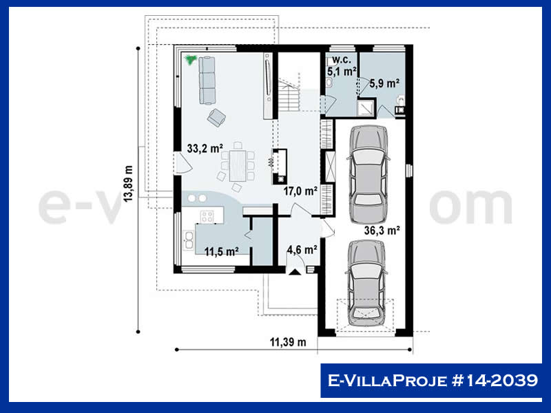 Ev Villa Proje #14 - 2039 Çelik Ev Projesi - Görsel 2