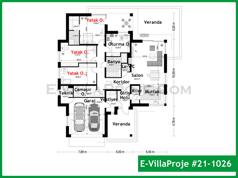 Ev Villa Proje #21 - 1026 Çelik Ev Projesi - Görsel 2
