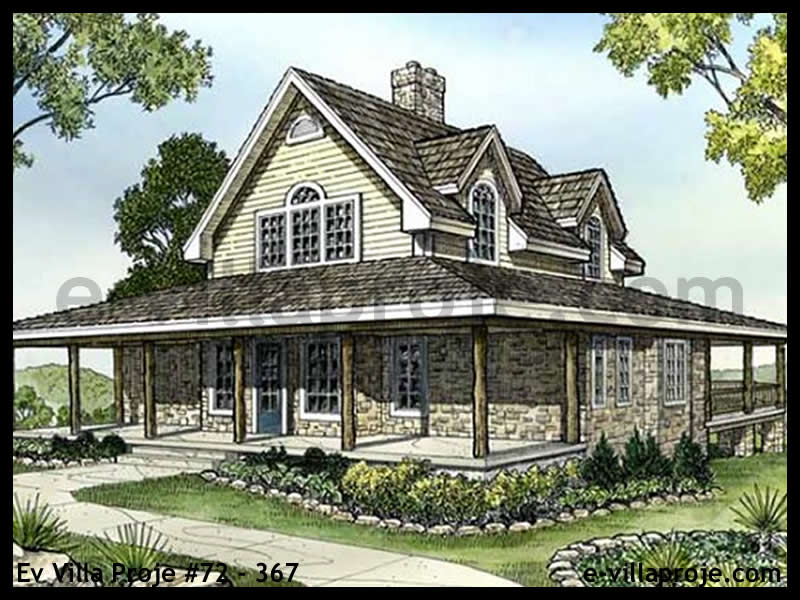 Ev Villa Proje #72 - 367 Çelik Villa Modeli ve 3D Tasarımı