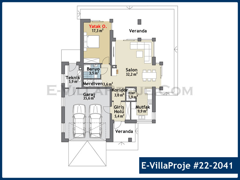 Ev Villa Proje #22 - 2041 Çelik Ev Projesi - Görsel 2