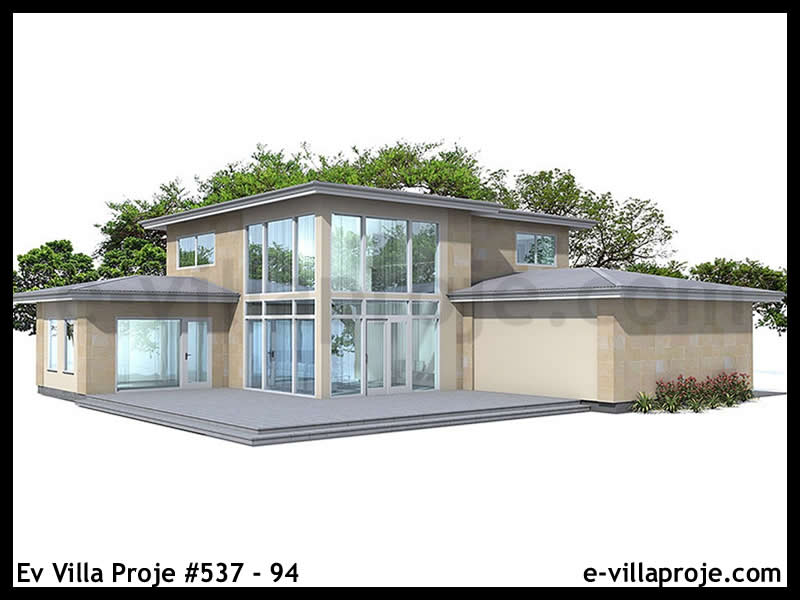 Ev Villa Proje #537 - 94 Çelik Villa Modeli ve 3D Tasarımı