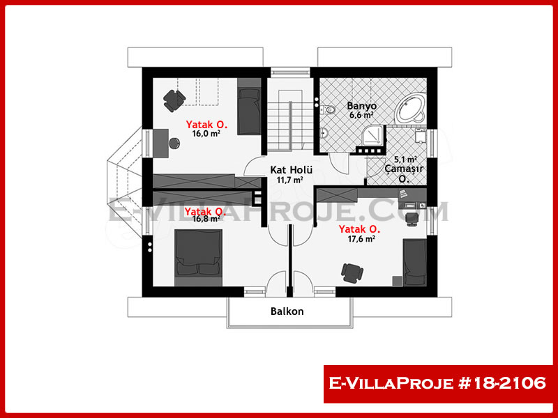 Ev Villa Proje #18 - 2106 Çelik Ev Projesi - Görsel 3