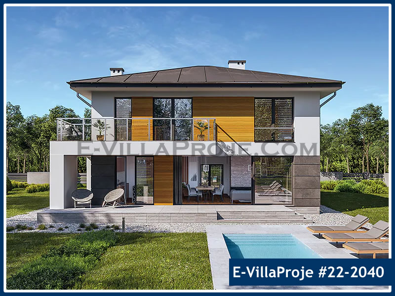 Ev Villa Proje #22 - 2040 Çelik Villa Modeli ve 3D Tasarımı