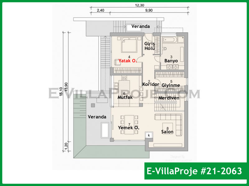 Ev Villa Proje #21 - 2063 Çelik Ev Projesi - Görsel 2