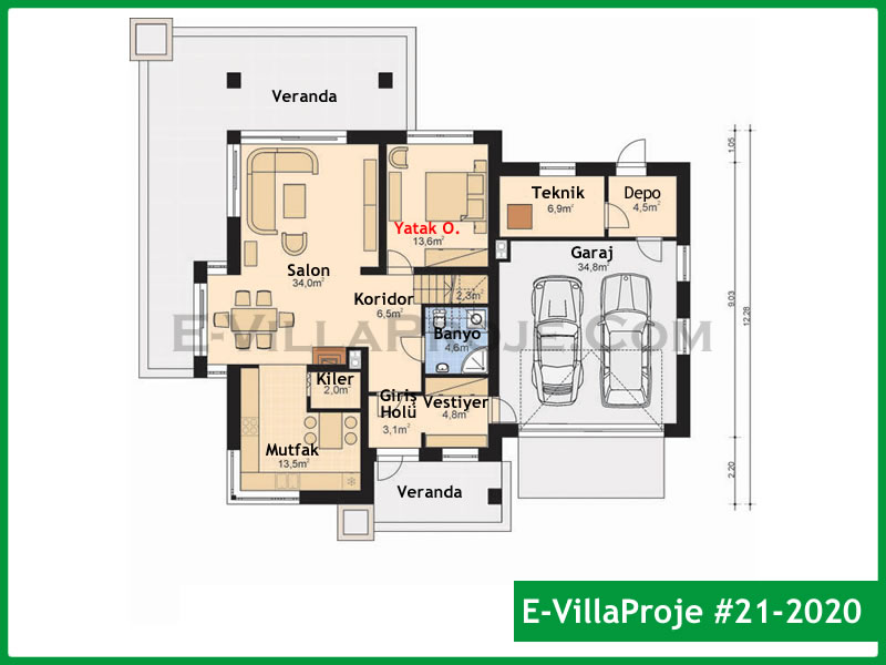 Ev Villa Proje #21 - 2020 Çelik Ev Projesi - Görsel 2