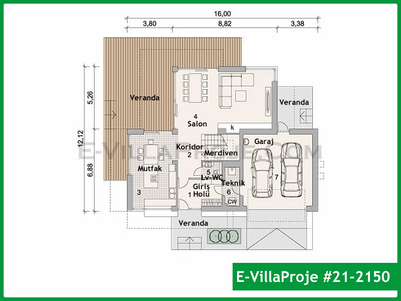 Ev Villa Proje #21 - 2150 Çelik Ev Projesi - Görsel 2