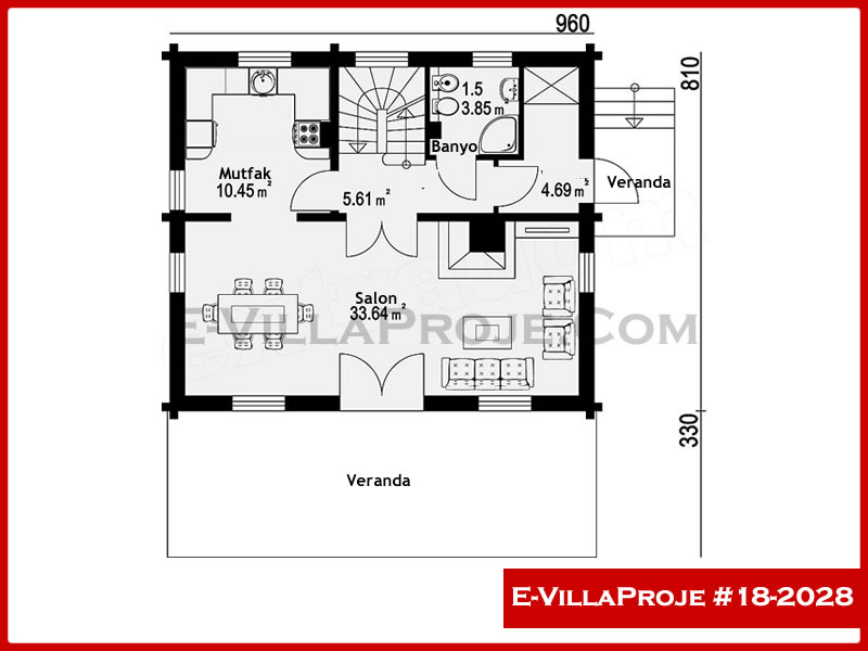 Ev Villa Proje #18 - 2028 Çelik Ev Projesi - Görsel 2