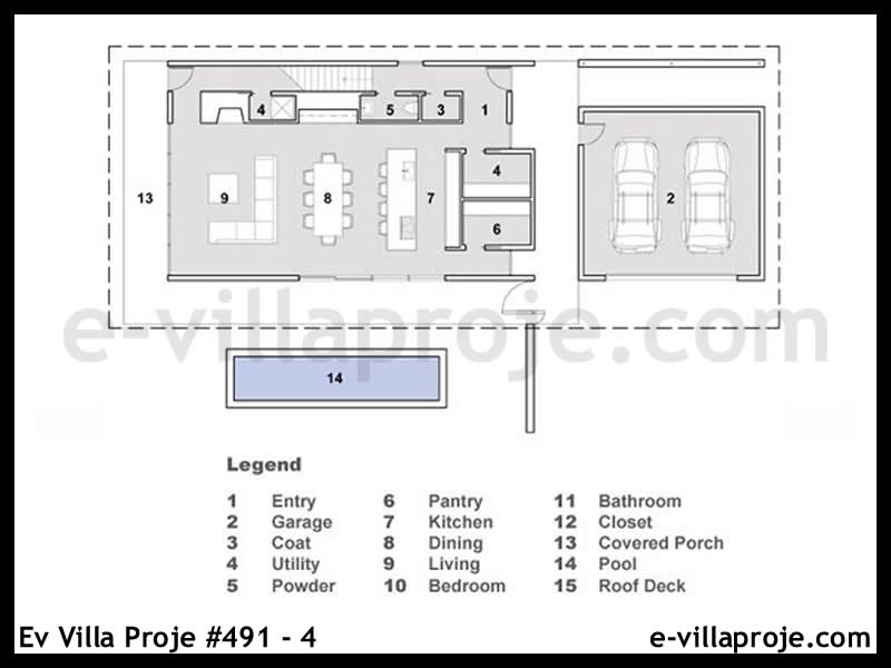 Ev Villa Proje #491 - 4 Çelik Ev Projesi - Görsel 2