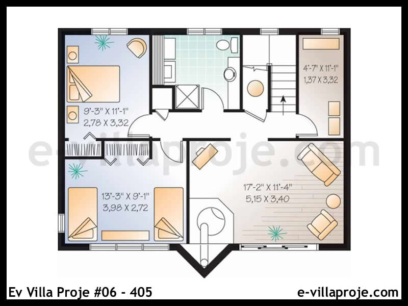 Ev Villa Proje #06 - 405 Çelik Ev Projesi - Görsel 4