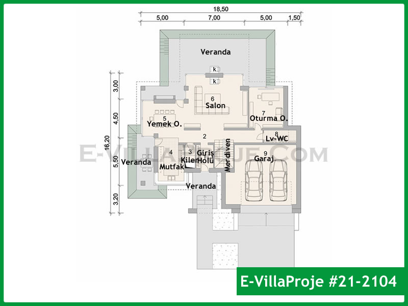 Ev Villa Proje #21 - 2104 Çelik Ev Projesi - Görsel 2