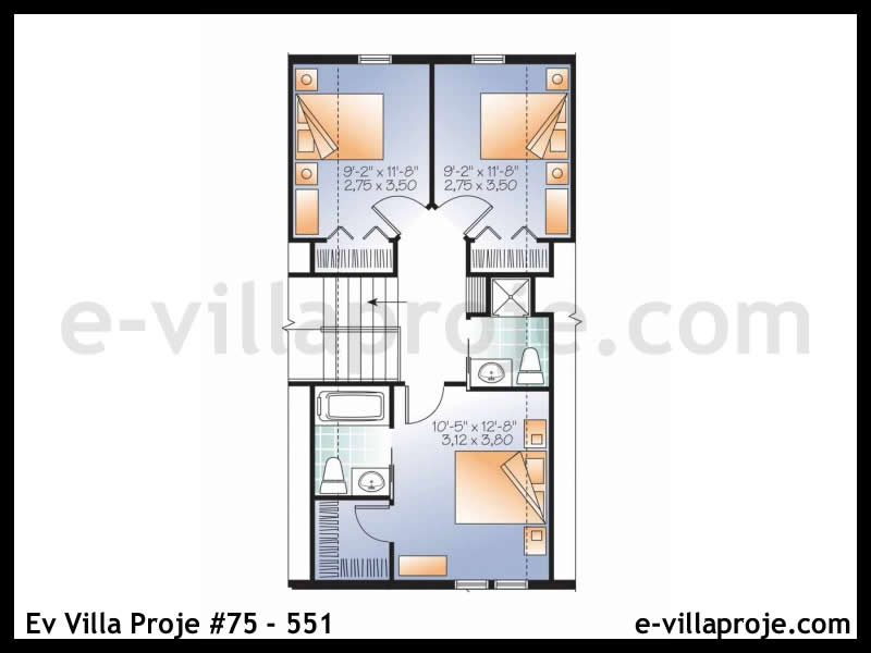 Ev Villa Proje #75 - 551 Çelik Ev Projesi - Görsel 3
